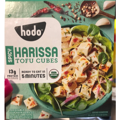 Tofu Cubes, Spicy Harissa