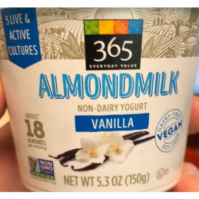 Almondmilk Non-Dairy Yogurt, Vanilla Flavor