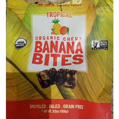 Organic Chewy Banana Bites, Tropical