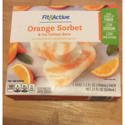 Ice Cream Bars, Orange Sorbet