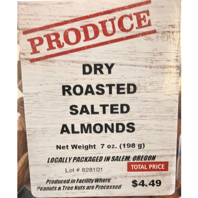 Dry Roasted Salted Almonds