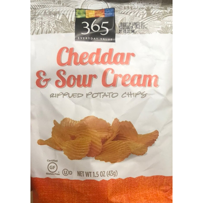 Rippled Potato Chips, Cheddar & Sour Cream