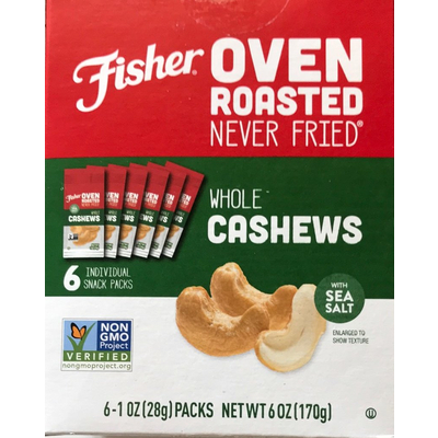 Oven Roasted Neber Fried Whole Cashews With Sea Salt