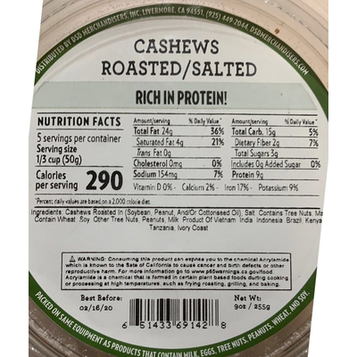 Cashews Roasted Salted