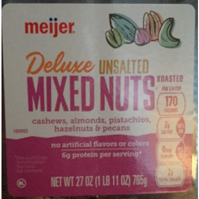 Deluxe Unsalted Mixed Nuts