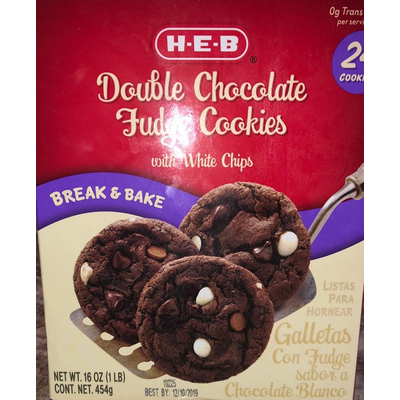 Double Chocolate Fudge Cookies With White Chips
