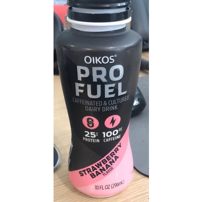 Pro FUel, Caffeinated & Cultured Dairy Drink, Strawberry Banana Flavor