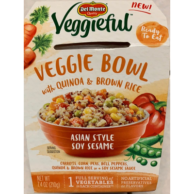 Veggie Bowl with Quinoa & Brown Rice, Asian Style Soy Sesame