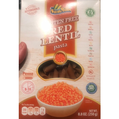 Red Lentil Pasta, Gluten Free