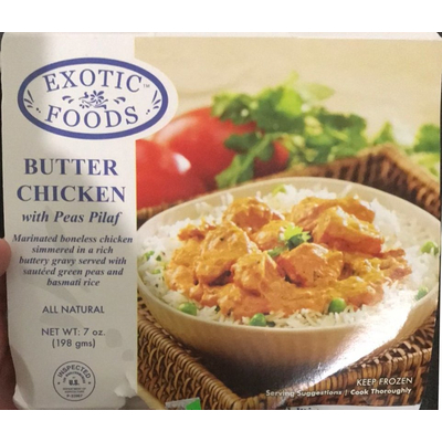 Butter Chicken with Peas Pilaf