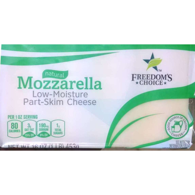Low-Moisture Part-Skim Cheese, Natural Mozzarella