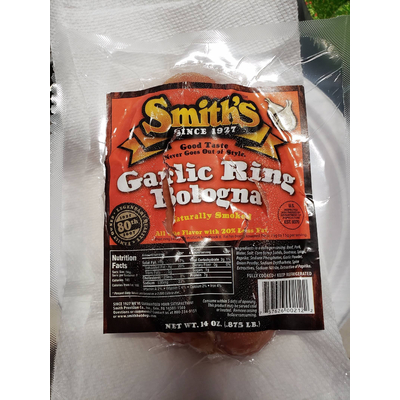 Naturally Smoked Bologna, Garlic Ring