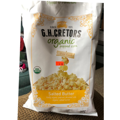 Organic Popped Corn, Salted Butter
