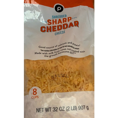 Sharp Cheddar Cheese, Shredded
