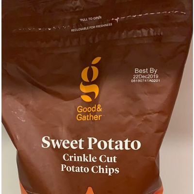 Crinkle Cut Potato Chips, Sweet Potato