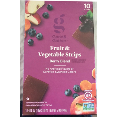 Fruit & Vegetable Strips, Berry Blend