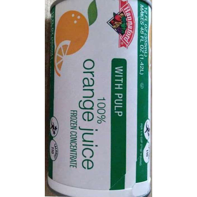 100% Fruit Juice from Concentrate, Orange with Pulp