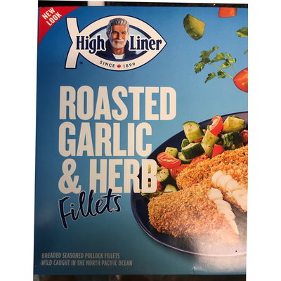 Breaded Seasoned Pollock Fillets, Roasted Garlic & Herb