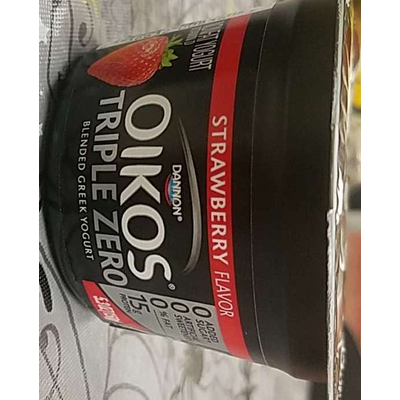 Triple Zero Blended Greek Yogurt, Strawberry Flavor