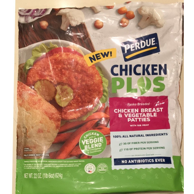 Chicken Breast & Vegetable Patties, with Rib Meat
