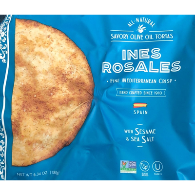 Savory Olive Oil Tortas With Sesame & Sea Salt