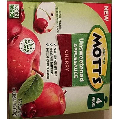 Unsweetened Applesauce, Cherry
