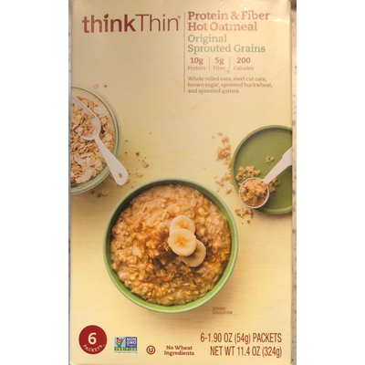 Protein & Fiber Hot Oatmeal, Original Sprouted Grains