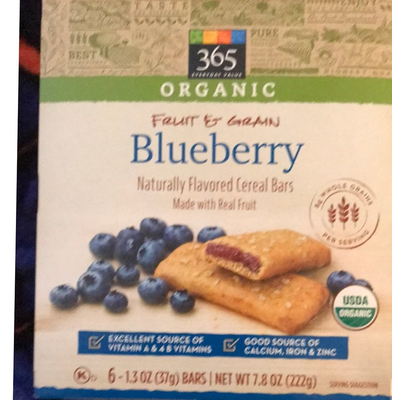 Organic Fruit & Grain Bar, Blueberry