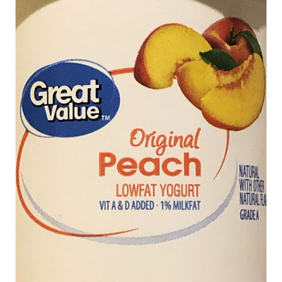 Lowfat Yogurt, Original Peach