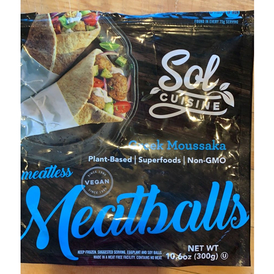 Meatless Meatballs, Greek Moussaka