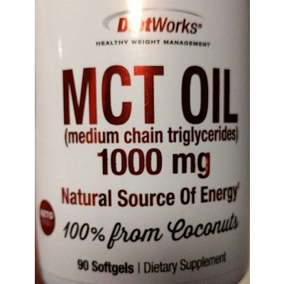 MCT Oil From Coconuts Dietary Supplement