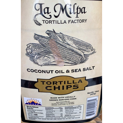Tortilla Chips, Coconut Oil & Sea Salt