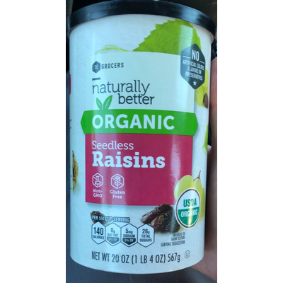 Naturally Better Organic, Seedless Raisins