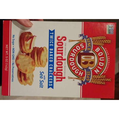 Sourdough Twice Baked Crackers With Sea Salt