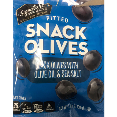 Pitted Snack Olives Black Olives With Olive Oil & Sea Salt