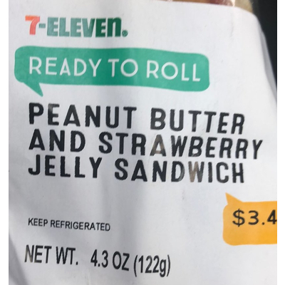 Peanut Butter and Strawberry Jelly Sandwich