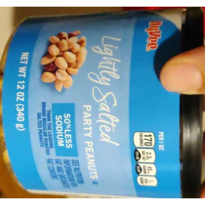Lightly Salted Party Peanuts, 50% Less Sodium
