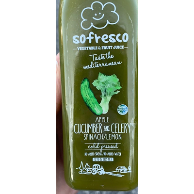 Vegetable & Fruit Juice, Apple Cucumber and Celery, Spinach/Lemon