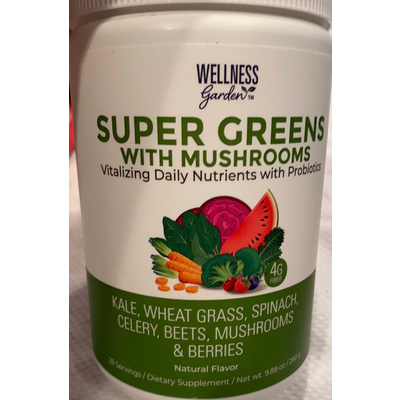 Dietary Supplement, Super Greens with Mushrooms
