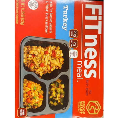 Fitness Meal, Turkey with Fire Roasted Zucchini & Fried Riced Cauliflower