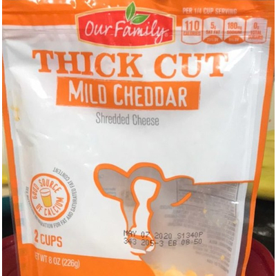 Thick Cut Mild Cheddar, Shredded Cheese