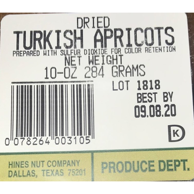 Dried Turkish Apricots