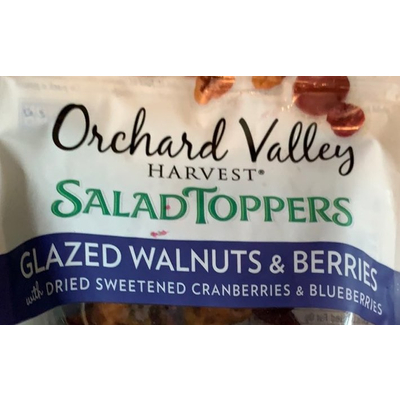 Salad Toppers, Glazed Walnuts & Berries with Dried Sweetened Cranberries & Blueb