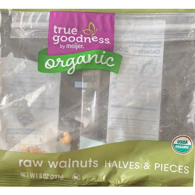 Organic Raw Walnuts, Halves & Pieces