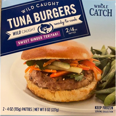Wild Caught Tuna Burgers, Sweet Ginger Teriyaki