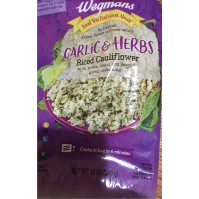 Riced Cauliflower, Garlic & Herbs