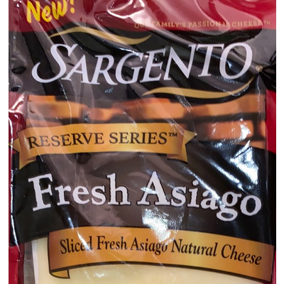 Reserve Series, Fresh Asiago Sliced Fresh Asiago Natural Cheese