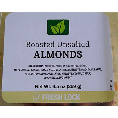 Almonds, Roasted Unsalted