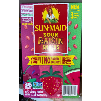 Sour Raisin Snacks, Variety