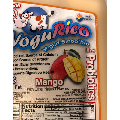 Mango Yogurt Smoothie